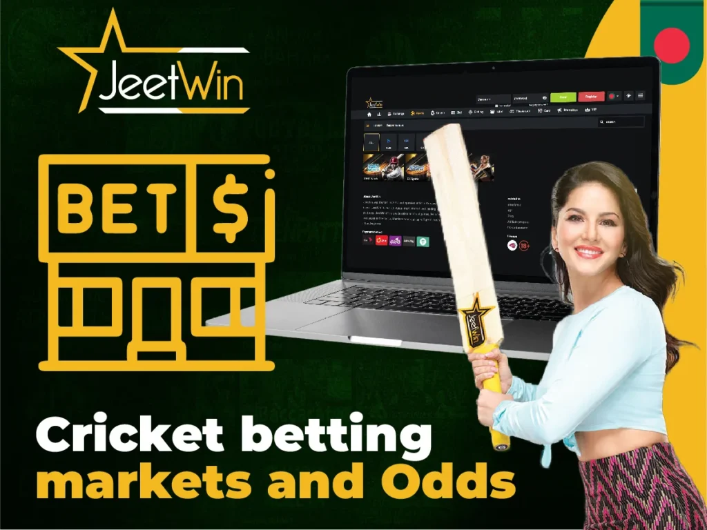 Betting market and odds for cricket at Jeetwin